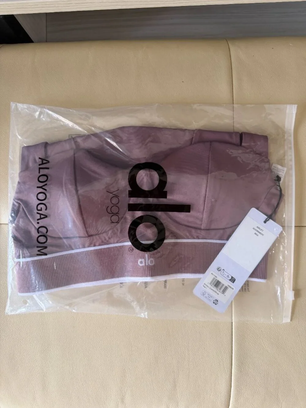 Alo Yoga Airlift Alignment Set NWT Size L Smoky Quartz Bra + Leggings